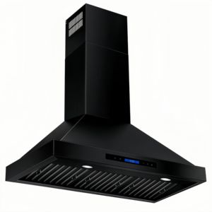 Campana Extractora de 36 Pulgadas, 900 CFM, Control Remoto de 3 Velocidades, Luces LED, Motor Silencioso Individual, Filtro de Deflector en Acero Inoxidable Negro - Product Image 1