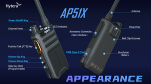 Hytera AP518 Business Analog Two-Way Radio 4000mAh Long <b>Battery</b> Life IP54 Durable UHF/VHF Long Range for Warehouse Mall Logistic - Product Image 6