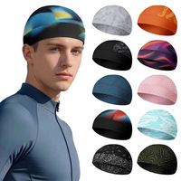 Bonnet de cyclisme respirant et rafraîchissant, séchage rapide, en soie glacée, doublure de casque anti-transpiration pour moto et course à pied