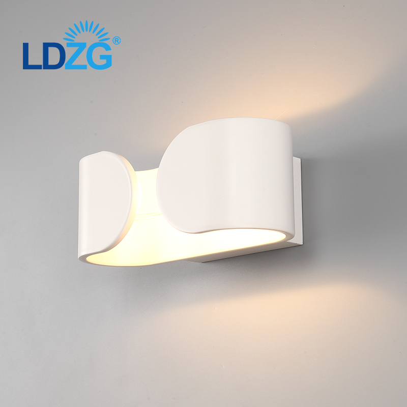 Простой дизайн, Двойные головки, акриловые, для отеля, спальни, декоративное внутреннее освещение, белый, 6 Вт, монолитный блок светодиодов, настенная лампа