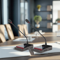 Système de Conférence Audio Numérique de Table HUAIN – Microphone Col de Cygne Filaire Basique en Alliage d'Aluminium Étanche 20Hz-20KHz >90dB SNR pour Congrès
