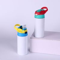 Vaso Infantil Portátil de 12oz/20oz, Vaso de Dibujos Animados Sublimable Libre de BPA, Taza de Agua Reutilizable Segura para Niños