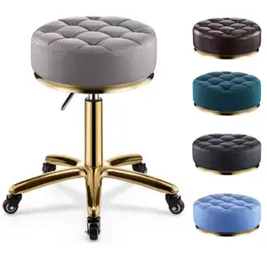 Equipo de salón de belleza Muebles de peluquería Taburete rodante de peluquero hidráulico ajustable Silla de belleza para corte de pelo