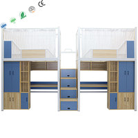 Cama Litera Metálica Moderna y Resistente con Cajones de Almacenamiento para Dormitorio Escolar - Construcción Estable, Tamaños Personalizables