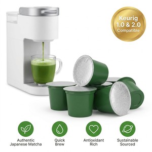 แคปซูลมัทฉะพรีเมียม 2 กรัม-8 กรัม ใช้ได้กับเครื่องชงกาแฟ K-cup ของ Keurig มีรสชาติหลากหลายให้เลือก ผลิตภัณฑ์ฉลากส่วนตัว เครื่องดื่มเพื่อสุขภาพให้พลังงาน - Product Image 2