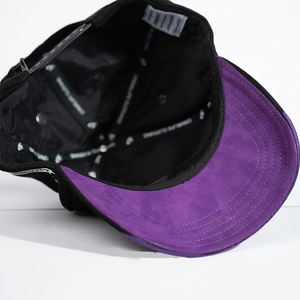 メーカーカスタム5パネルブランク湾曲ブリムパーソナライズスエード野球キャップGorras Rude Hat's Angel Azulモンキーハット - Product Image 6