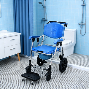 Silla de Inodoro Plegable con Ruedas en Stock, de Aleación de Aluminio Ligera y Portátil <span class=keywords><strong>para</strong></span> Uso en <span class=keywords><strong>Baño</strong></span> y Dormitorio <span class=keywords><strong>para</strong></span> Personas Mayores y con Discapacidad - Product Image 1