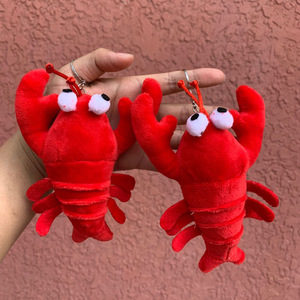 Porte-clés en peluche Écrevisses et crabes 16cm 12cm, Jouet anti-stress, Cadeau pour événement sur le thème des fruits de mer - Product Image 2