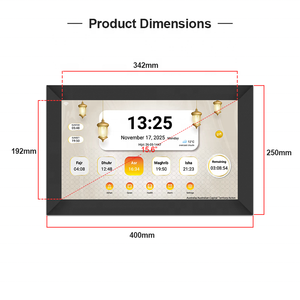 Horloge de prière islamique <span class=keywords><strong>en</strong></span> plastique de 15,6 pouces avec affichage du <span class=keywords><strong>Coran</strong></span>, lecteur audio et fonction d'apprentissage, avec alarme Azan - Product Image 2
