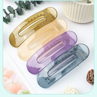 Pinces à cheveux plates grandes, mates, couleur unie, barrettes à griffes, accessoires de mode pour femmes et filles, usage quotidien