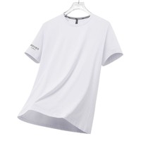 Kaos Olahraga Cepat Kering Bernapas Elastis Unisex Latihan Kerah Bulat Sporty Menyerap Keringat Ringan Lengan Pendek Musim Panas