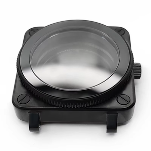 Carré SKX 42mm Noir Boîtier de Montre Couronne Chapitre Anneau Acier Inoxydable Mat Insert Céramique Étanche MOD NH35 <span class=keywords><strong>NH36</strong></span> <span class=keywords><strong>4R36</strong></span> - Product Image 5