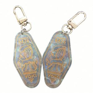 Wholesale Custom Retro Vintage <b>Plastic</b> <b>Key</b> <b>Chains</b> Bulk Sublimation Blank Keychain for Motel & Hotel <b>Key</b> Tag - Product Image 4