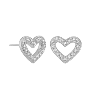 Cut <b>Moissanite</b> Heart Stud <b>Earrings</b> Women Romantic Bridal Wedding Jewelry Sparkling Anniversary Gift 925 Silver Luxury Third - Product Image 1