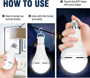7 9 12 15 Watt khẩn cấp bóng đèn có thể sạc lại ánh sáng E26 B22 E27 Pin hoạt động dẫn bóng đèn cho Nhà - Product Image 5