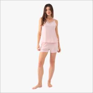 Conjunto de Pijamas para Mujer, Ropa de Dormir Informal Ajustada, Camisola de Encaje y Pantalones Cortos, Conjunto de Lencería para Mujer - Product Image 4