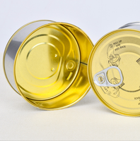 Boîtes d'emballage direct usine, boîtes métalliques vides sur mesure OEM, boîtes en étain de qualité alimentaire pour sardines, thon, viande, aliments pour animaux de compagnie, avec couvercle facile à ouvrir