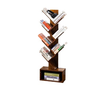 Estantería con forma de árbol de 44,52 pulgadas de alto, color madera, librero que ahorra espacio para el hogar y la oficina - Product Image 2