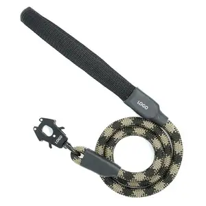 Heavy Duty Strong Training Tactical Dog Rope guinzaglio corda da arrampicata in montagna Slip Lead con clip a rana girevole
