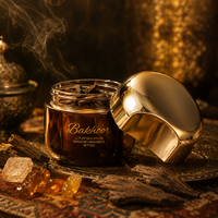 Pot en verre de 50g pour Bakhoor, vert, emballage Bakhoor arabe, contenant de beauté de niche, prêt pour la chaîne d'approvisionnement en gros