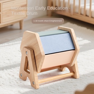 Tambor textil Montessori, ayuda didáctica rodante de madera, entrenamiento de pensamiento cognitivo de Color para niños, juguetes de educación temprana Hoye - Product Image 3