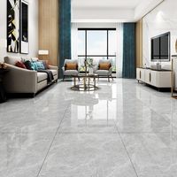 Vente en gros Carreau de céramique carré artificiel en marbre gris 600*600mm Carreaux de mur émaillés en porcelaine