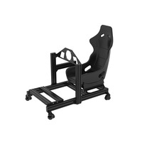 Simulateur de conduite à entraînement direct SimJack, boîte de boutons, boîte de vitesses à palettes, volant à dégagement rapide, simulateur de course de mouvement