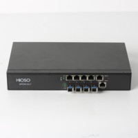 HiOSO 4 ports OLT type pizza box, 4 ports FTTH Ethernet fibre optique, prise en charge SNMP, SFP, compatible avec les réseaux ONU ODN, IPTV, nouveau modèle 2024