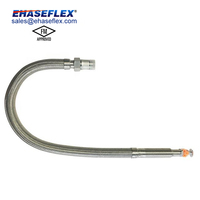 Tuyau flexible tressé en acier inoxydable homologué FM pour sprinkler, soufflet métallique, 200 psi, 225°F