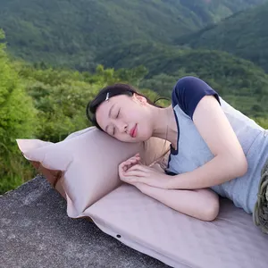 Açık seyahat kalın dayanıklı Ultralight hafif kamp yatağı kendinden şişme uyku pedi şişme