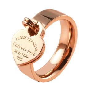 Anillos de Acero Inoxidable con Dije de Corazón Doble Amor Eterno para Mujer, Anillo de Compromiso, Boda, Novia, Regalo para Enamorados, Joyería - Product Image 3