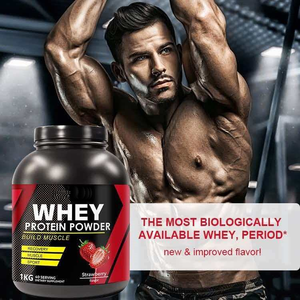Poudre de protéines de lactosérum à la saveur de fraise pour la musculation, la récupération post-entraînement, complément d'isolat protéiné riche en protéines, en vrac - Product Image 5