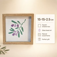 Cadre décoratif moderne en perles de verre, assemblage DIY, MDF carré 20x20x25MM, motif personnalisable, décoration murale artisanale pour la maison