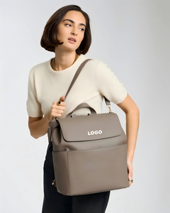 <span class=keywords><strong>Sac</strong></span> <span class=keywords><strong>à</strong></span> <span class=keywords><strong>dos</strong></span> de voyage pour maman, grande capacité, en cuir PU de qualité supérieure, résistant <span class=keywords><strong>à</strong></span> l'eau, avec fermeture éclair, pour couches et articles de puériculture - Product Image 3