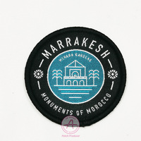 AoSheng Garment anime patchs Merrow frontière patch tissé badge conception de logo personnalisé coudre sur des patchs