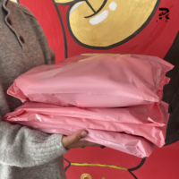 Benutzer definierte Logo-Druck Peach Pink Poly mailer Biologisch abbaubare Express Mailing Reiß verschluss für