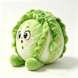 Peluche de Repollo Personalizado, Adorable Almohada de Peluche de Repollo Redonda y Esponjosa, Suave Juguete de Peluche de Vegetal Verde - Product Image 5