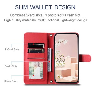 Prix usine étui portefeuille PU femmes pochette sac pour <span class=keywords><strong>Realme</strong></span> <span class=keywords><strong>6</strong></span> étui en cuir avec porte-carte - Product Image 2