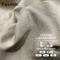 Fourniture d'usine Light Shinny Stripes Pattern Design Couleur unie Polyester doux 95% Tissu de rideau occultant