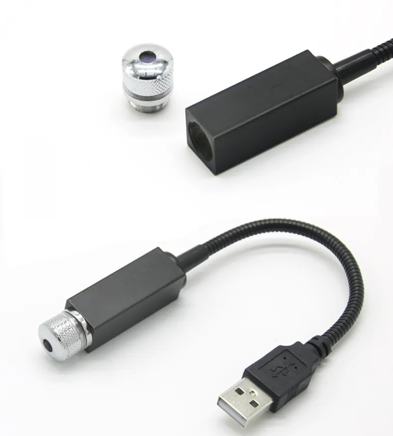 סיטונאי ספוט USB רכב גג קישוט כוכבים רכב led מסתובב לילה אור אור קישוט אור