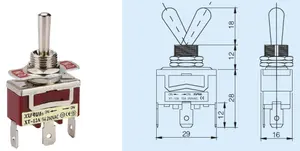 15a 250V Op Elektrische Tuimelschakelaar