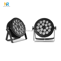 Projecteur LED plat DJ RUIEN 18*18W RGB 6-en-1 avec corps en aluminium, activation sonore et contrôle DMX512 pour KTV/hôtels