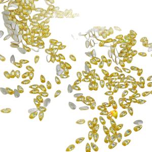 Bijoux pour ongles en zircon <span class=keywords><strong>goutte</strong></span> <span class=keywords><strong>d</strong></span>'<span class=keywords><strong>eau</strong></span> dorée, automne-hiver, mini bord inversé scintillant, fond plat long, perceuse à ongles - Product Image 5