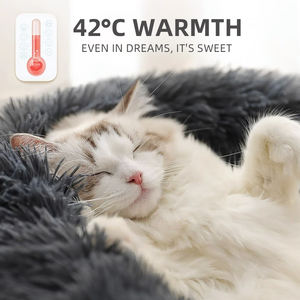سرير كلاب وقطط دافئ وناعم للشتاء من الفرو الصناعي الفاخر، متوفر بأحجام صغيرة وكبيرة للبيع بالجملة - Product Image 4
