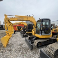 Excavadora de cadenas usada Komatsu PC78US de 7.8 toneladas, fabricada en Japón, con pocas horas de trabajo, precio económico, motor original.