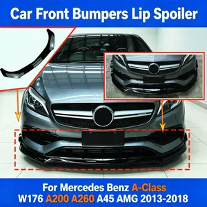 Spoiler de pare-chocs avant pour Mercedes Benz Classe A W176 A200 A260 A45 AMG 2013-2018, kit carrosserie avec lèvre inférieure - Product Image 1
