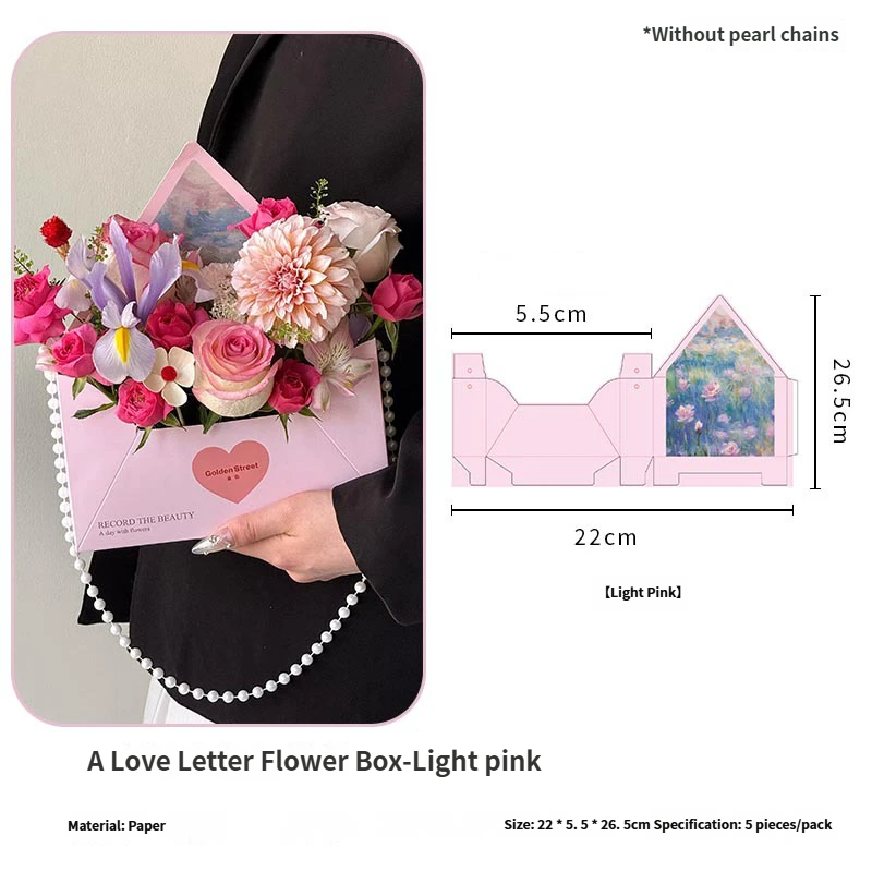 5 pezzi di rosa chiaro