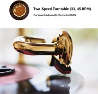 Tocadiscos de gramófono Retro, Tocadiscos, fonógrafo Vintage todo en uno con bocina de cobre de 3,5mm, Material de vinilo de salida USB incorporado