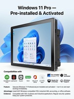 Промышленный сенсорный моноблок с Windows 10/11, Intel Core i3/i5/i7, 8 ГБ DDR3, 256 ГБ SSD, 10-точечный емкостный сенсорный экран