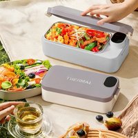 Boîte à lunch électrique portable en acier inoxydable 304, chauffage sans eau, simple ou double couche, pour le bureau, personnalisable en usine